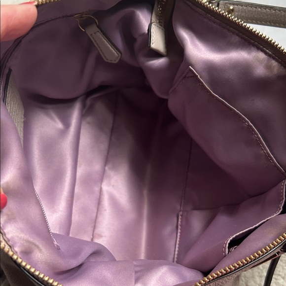 Coach Gray Leather Shoulder Bag - Picture 6 of 10